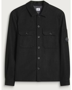 C.P. Company Felt Lens Overshirt - Black