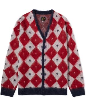 Needles Diamond Mohair Cardigan - Red