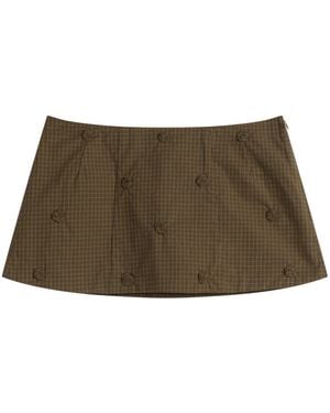 My Mum Made It Rosette Mini Skirt - Brown