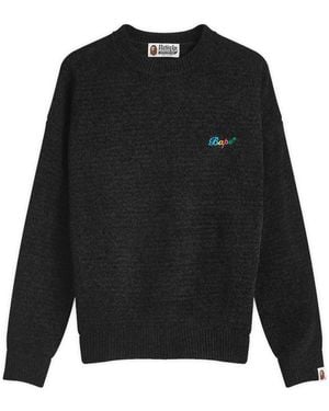A Bathing Ape Bape Knit Jumper - Black