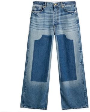 Ganni Lightweight Denim Baggy Jeans - Blue