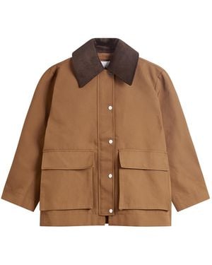 Ganni Heavy Twill Jacket - Brown