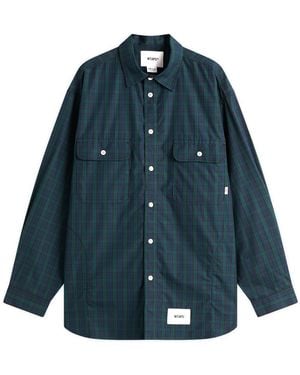 WTAPS Broadcloth Watch Check Shirt - Blue