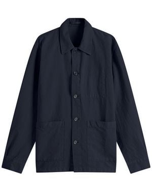 Norse Projects Julian Cotton Linen Overshirt - Blue