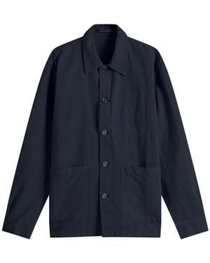 Norse Projects Julian Cotton Linen Overshirt - Blue