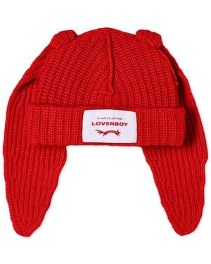 Charles Jeffrey Loverboy Chunky Rabbit Beanie - Red
