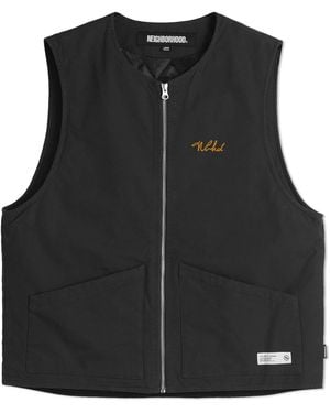 Neighborhood Padded Work Vest - Black