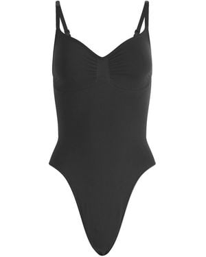 Skims Seamless Sculpt Thong Bodysuit - Black