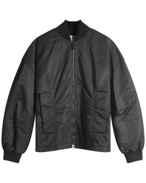 Sportmax Zebu Nylon Bomber Jacket in Black | Lyst
