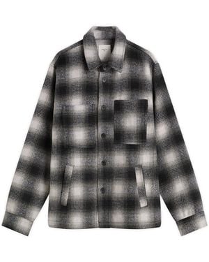 Percival Check Overshirt - Grey