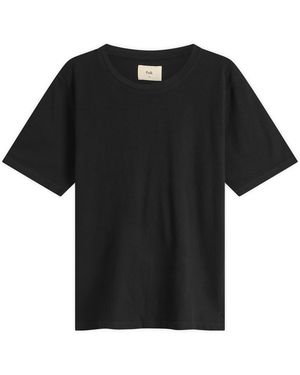 Folk Textured T-Shirt - Black
