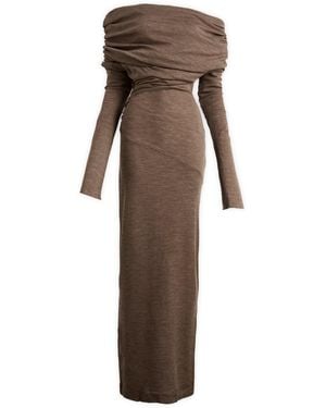 Entire studios Bound Midi Wool Dress - Brown