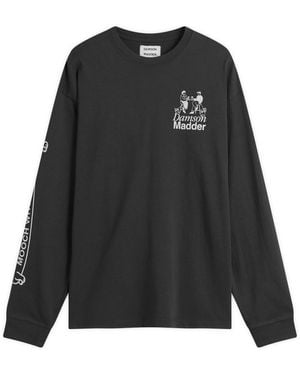 Damson Madder Dog Walker Long Sleeve T-Shirt - Black