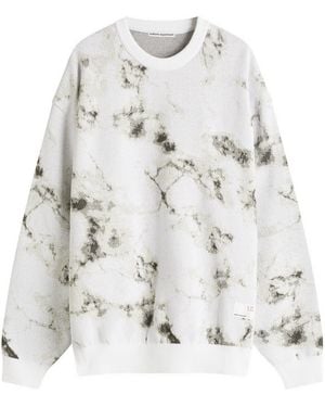 Uniform Experiment Marble Jacquard Knit Sweater - White