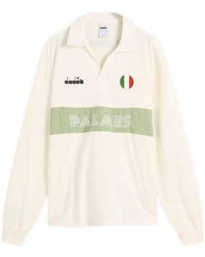 Diadora X Palmes Legacy Long Sleeve Polo - White