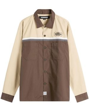 Neighborhood Classic Work Bicolour Shirt - Brown