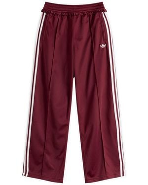 adidas Pleated Firebird Track Pant - Red