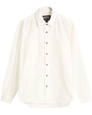 FRIZMWORKS Denim Carpenter Pocket Work Shirt - White