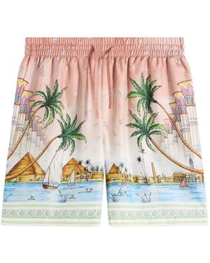 CASABLANCA Ethereal Silk Shorts - Pink