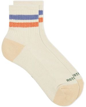 RoToTo Retro Athletic Ankle Sock - Blue