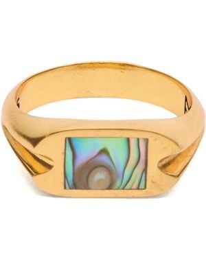 MAPLE Danny Signet Ring - Metallic