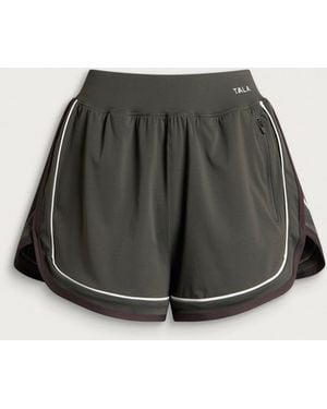 Tala Skinluxe Contrast Retro Run Shorts - Green