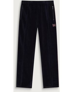 Needles Velour Narrow Track Trousers - Blue