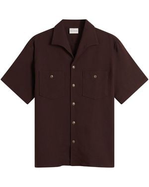 Drole de Monsieur Viscose Pocket Shirt - Brown