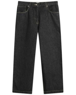 Studio Nicholson Denim Curved Leg Pant - Grey