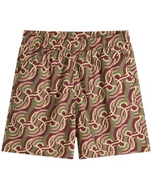 Drole de Monsieur Chain Link Monogram Swimsuit - Brown