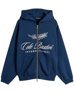 Cole Buxton International Zipped Hoodie - Blue