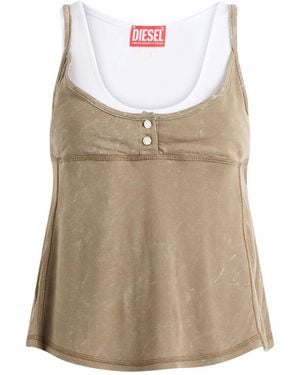 DIESEL T-Olisse Double Layer Cami Top - Brown