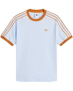 adidas 3S Crochet Stripe T-Shirt - Blue