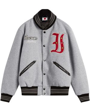 ICECREAM Mascot Varsity Jacket - Grey