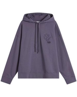 Maison Kitsuné Crafted Daisy Oversize Hoodie - Purple