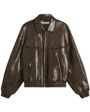 Acne Studios Lavia Nappa Bomber - Green