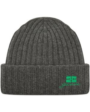 Ganni Core Future Wool Knit Beanie - Grey