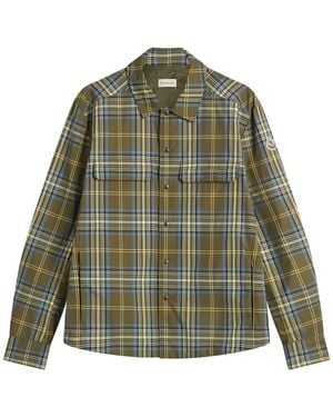Moncler Eco Nylon Check Shirt Jacket - Green