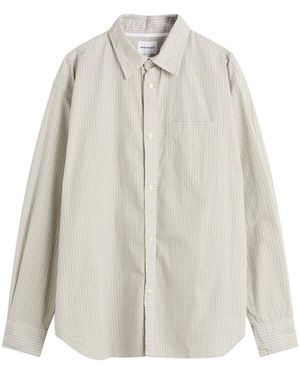 Norse Projects Ole Oversize Poplin Check Shirt - White
