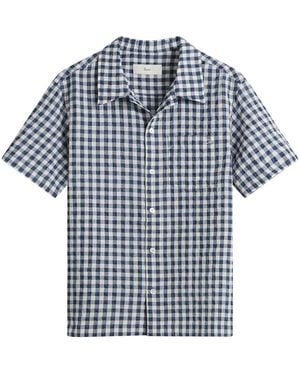 DUNST Holiday Checked Shirt - Blue