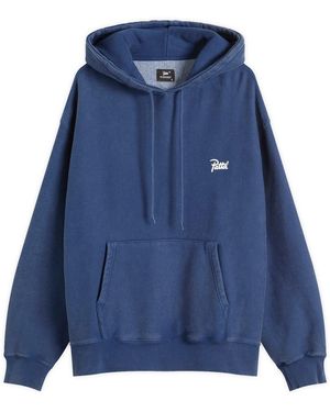 PATTA Classic Acid Washed Hoodie - Blue