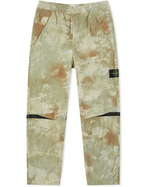 Stone Island Grid Camo Trousers - Green
