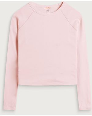 Fruity Booty Round Neck Long Sleeve Top - Pink