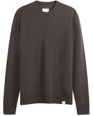 Norse Projects Standard Merino Lambswool Jumper - Brown