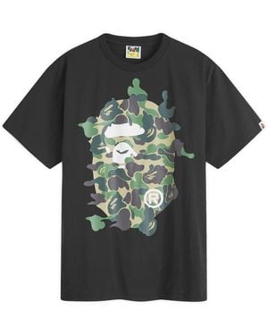A Bathing Ape Abc Camo Rebuild Big Ape Head T-Shirt - Black
