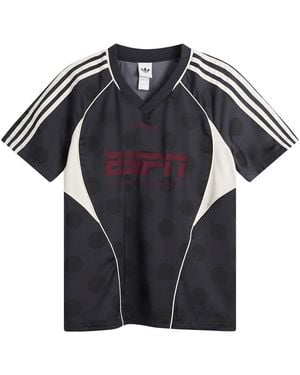 adidas Polka Dot Shorts Sleeve Jersey T-Shirt - Black