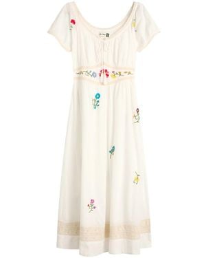 RIXO London Alani Ombre Floral Midi Dress - Natural
