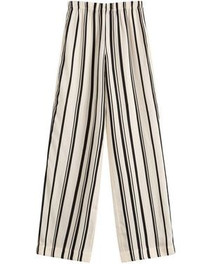 Anine Bing Elain Stripe Trousers - White