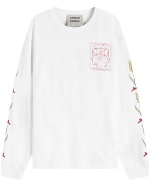 Damson Madder Fresh Bread Long Sleeve T-Shirt - White