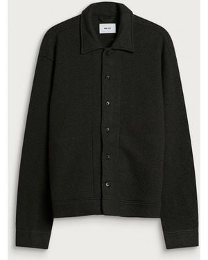 NN07 Reed Boiled Wool Shirt Jacket - Black